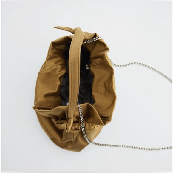 Zara Gold ✨💫✨Satin Effect Mini Bag - NWT - Picture 5 of 7